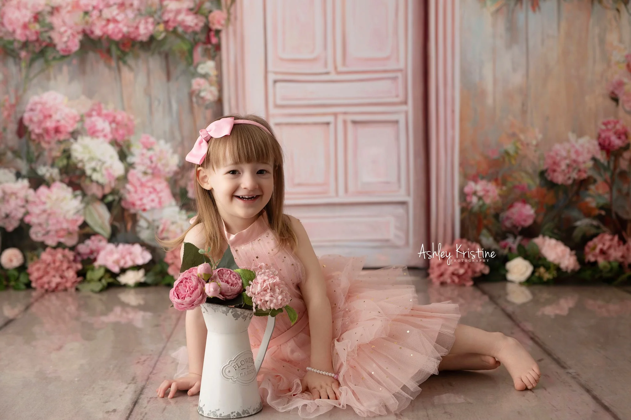 Kate Spring Soft Pink Floral Door Backdrop Designed by Chain Photography - Image 4