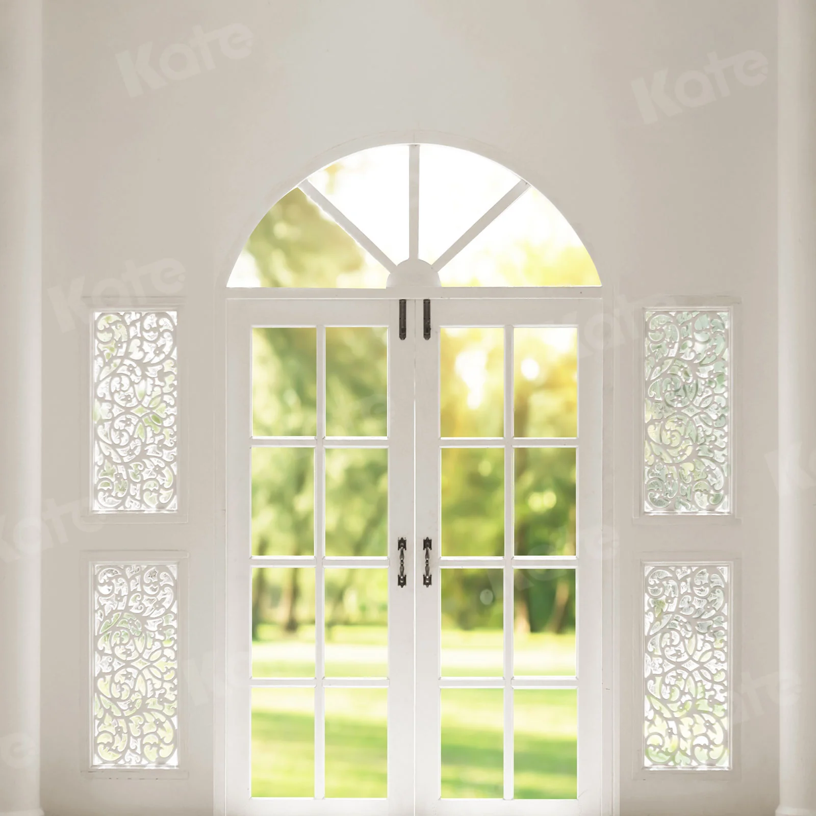 Kate Spring Stylish Door White Windows Backdrop for Photography - Image 2