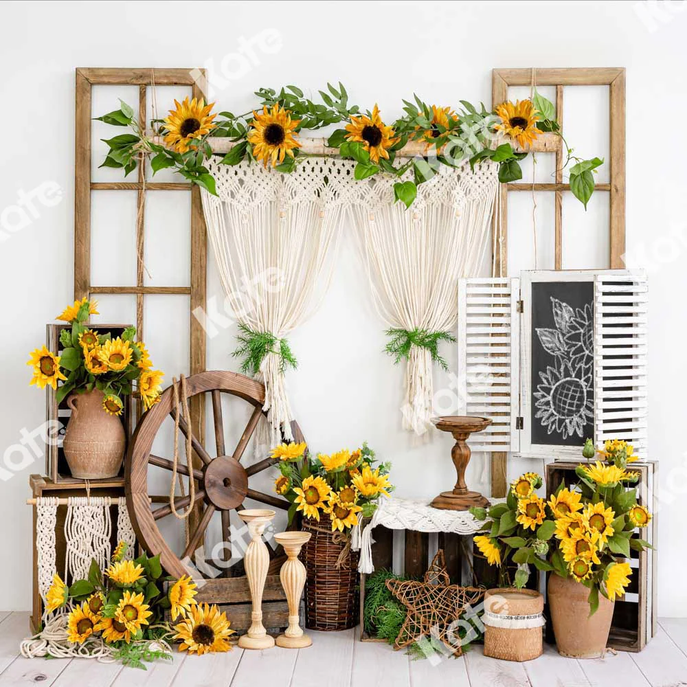 Kate Spring/Summer Farm Sunflower Backdrop Designed by Emetselch - Image 2