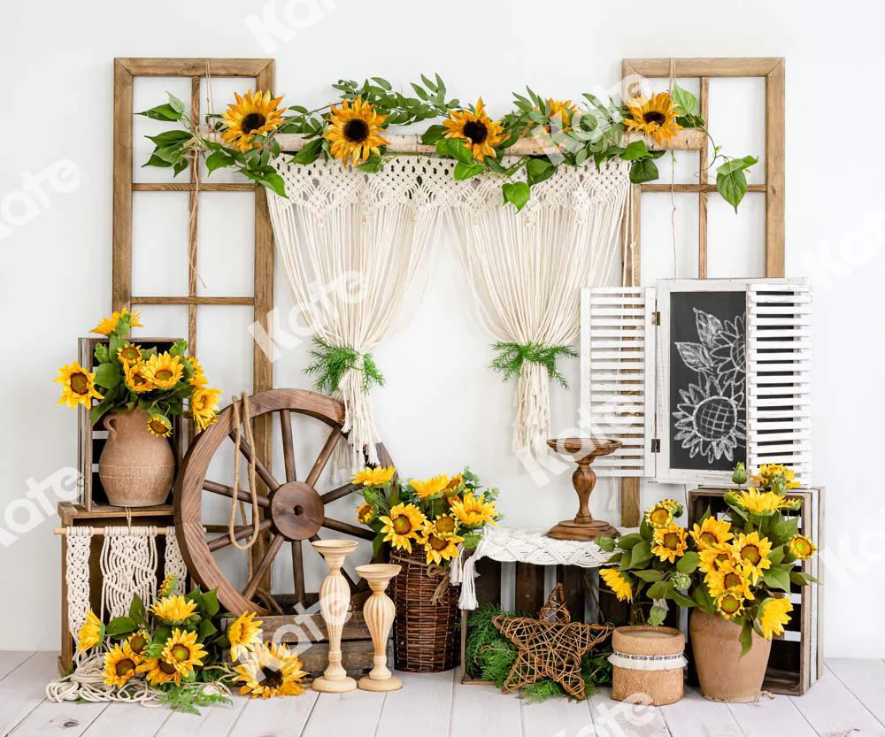 Kate Spring/Summer Farm Sunflower Backdrop Designed by Emetselch - Image 3