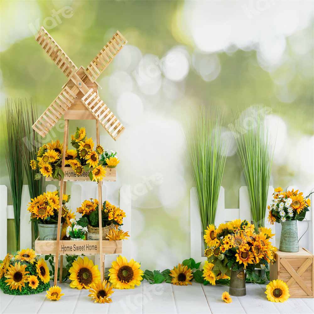 Kate Spring/Summer Sunflower Flower Backdrop Designed by Emetselch - Image 2
