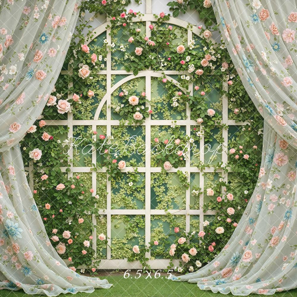 Kate Spring Trellis Curtains Greenery Backdrop Designed by Mini MakeBelieve - Image 2