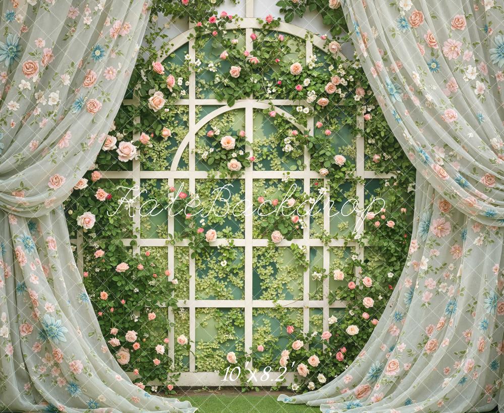 Kate Spring Trellis Curtains Greenery Backdrop Designed by Mini MakeBelieve - Image 6