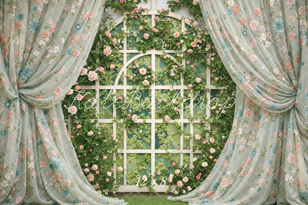 Kate Spring Trellis Curtains Greenery Backdrop Designed by Mini MakeBelieve - Image 8