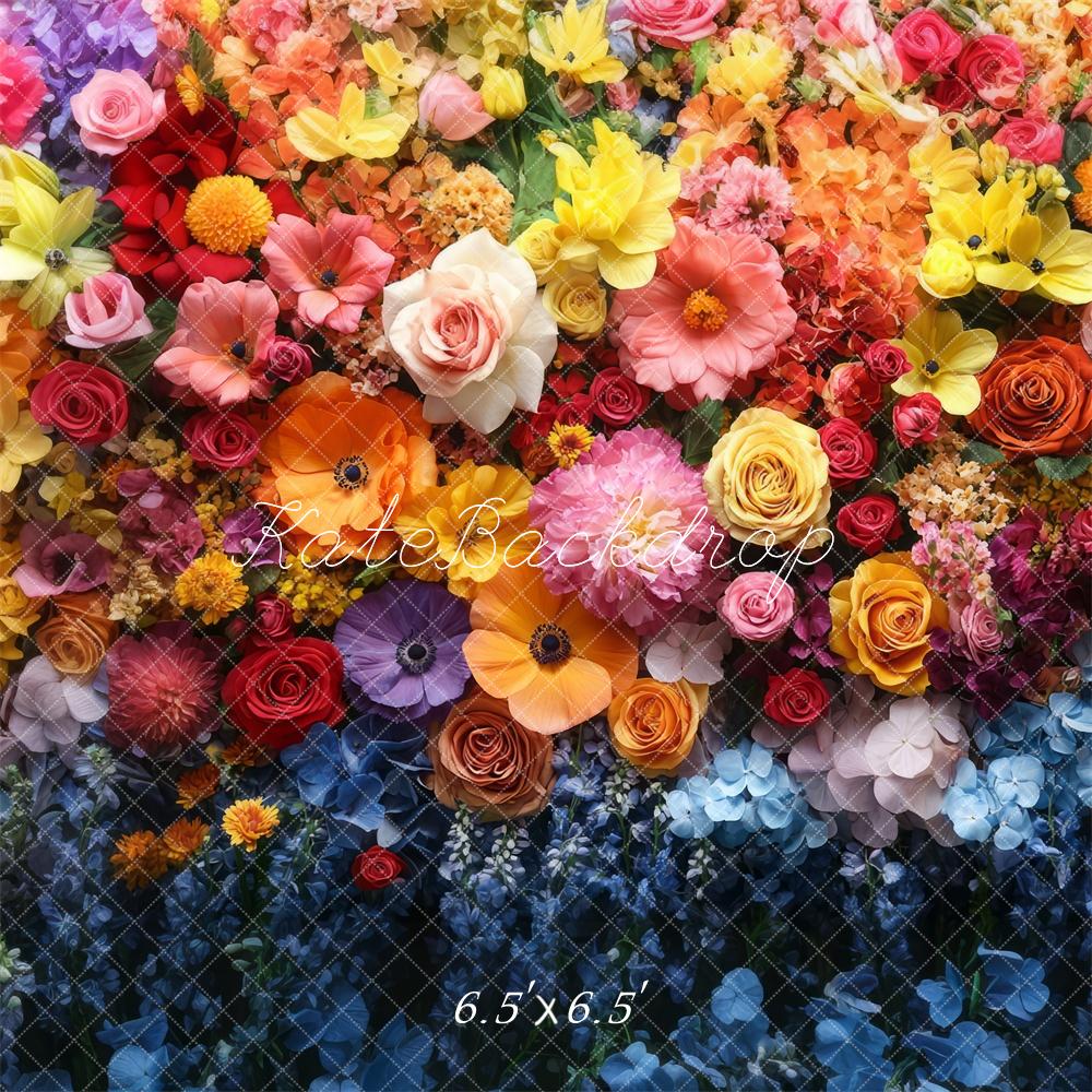 Kate Spring Vibrant Flower Wall Backdrop Designed by Mini MakeBelieve - Image 2