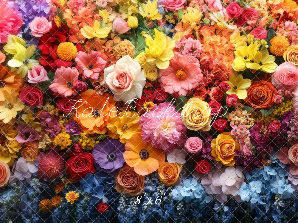 Kate Spring Vibrant Flower Wall Backdrop Designed by Mini MakeBelieve - Image 3
