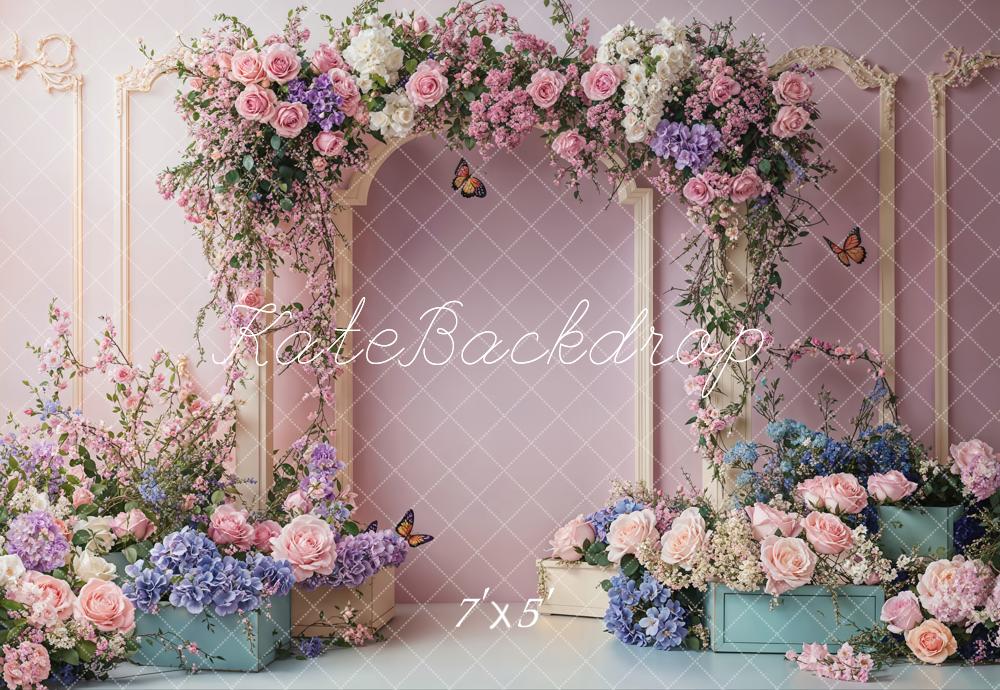 Kate Spring Wedding Floral Arch Light Purple Backdrop Designed by Emetselch - Image 2