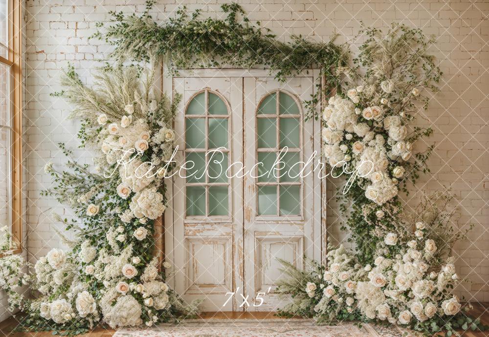 Kate Spring Wedding Floral Door Backdrop Designed by Emetselch - Image 2