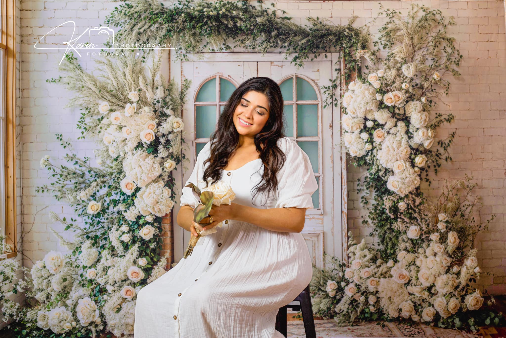 Kate Spring Wedding Floral Door Backdrop Designed by Emetselch - Image 5