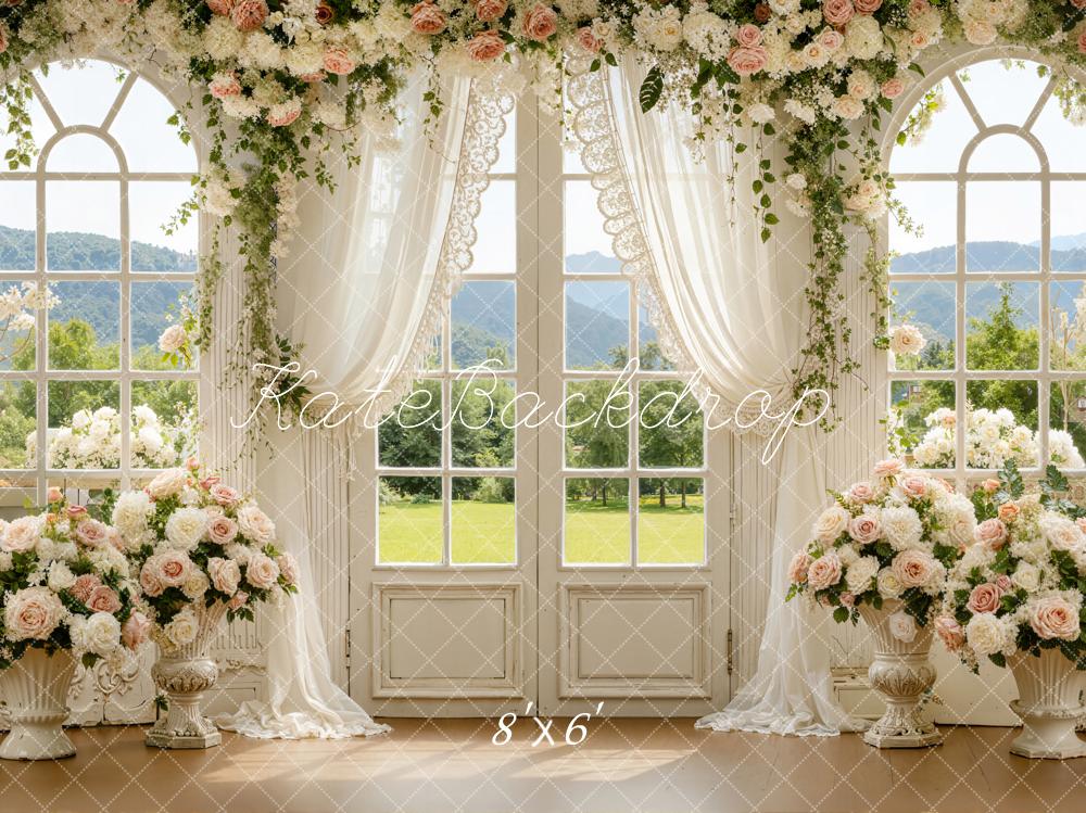 Kate Spring Wedding Garland Arch Windows Backdrop Designed by Emstselch - Image 3