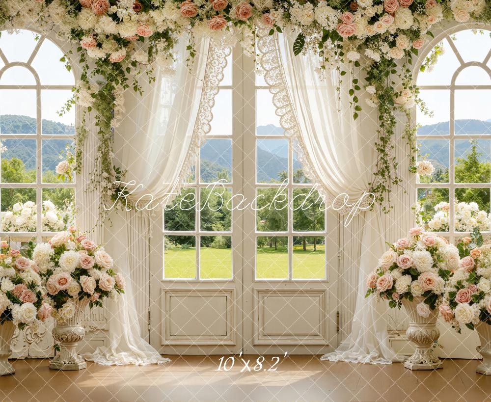 Kate Spring Wedding Garland Arch Windows Backdrop Designed by Emstselch - Image 6