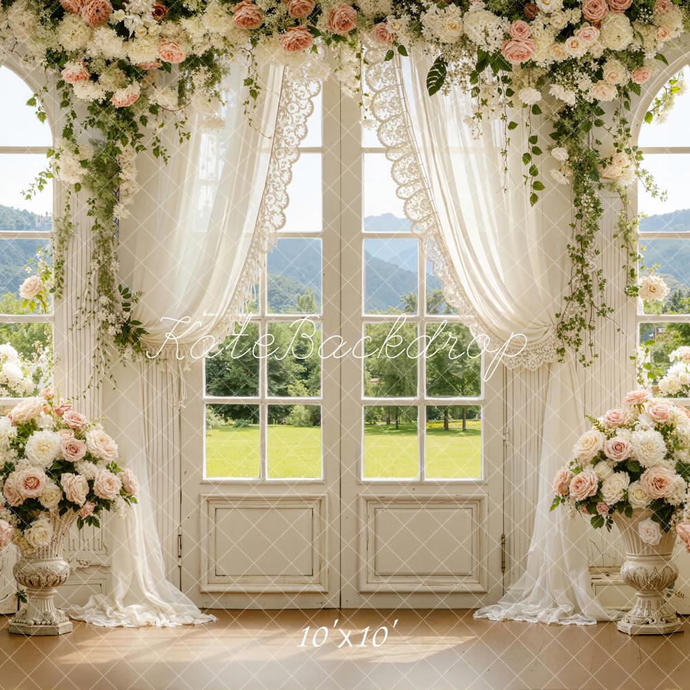 Kate Spring Wedding Garland Arch Windows Backdrop Designed by Emstselch - Image 7