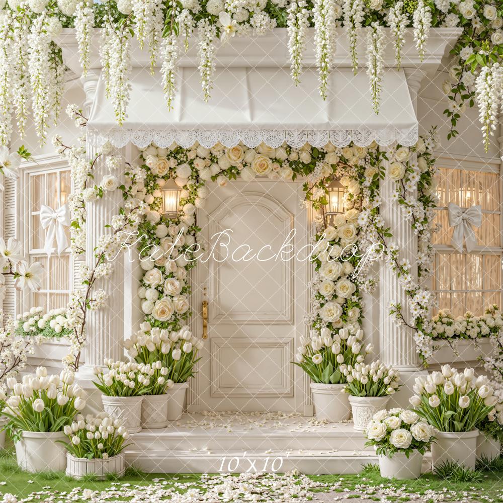 Kate Spring White Flowers Cottage Backdrop Designed by Emetselch - Image 7