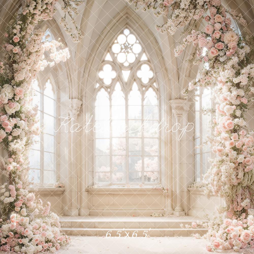 Kate Spring White Flowers Window Room Backdrop Designed by Emetselch - Image 4