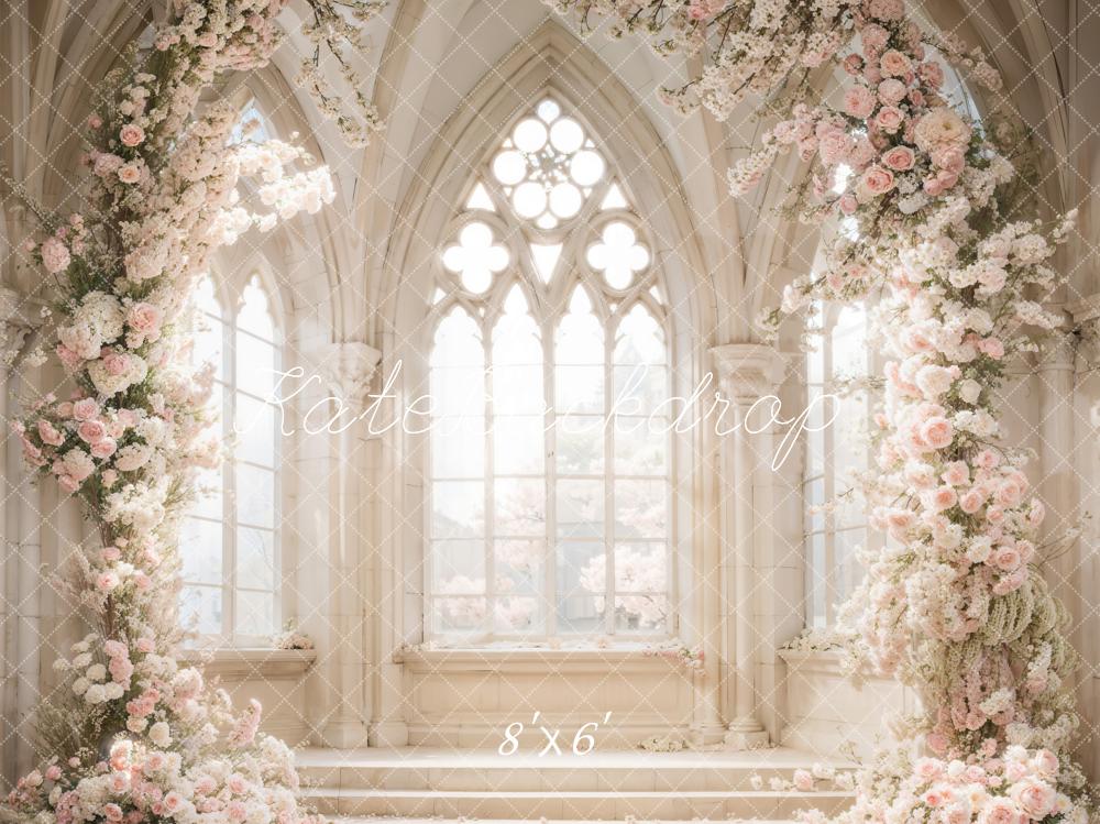 Kate Spring White Flowers Window Room Backdrop Designed by Emetselch - Image 5