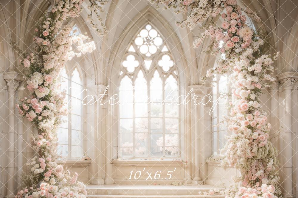 Kate Spring White Flowers Window Room Backdrop Designed by Emetselch - Image 6