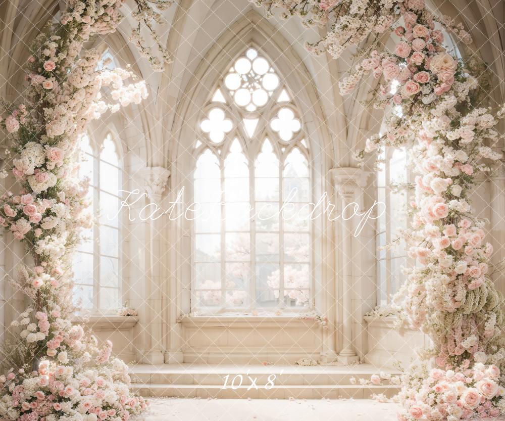 Kate Spring White Flowers Window Room Backdrop Designed by Emetselch - Image 7