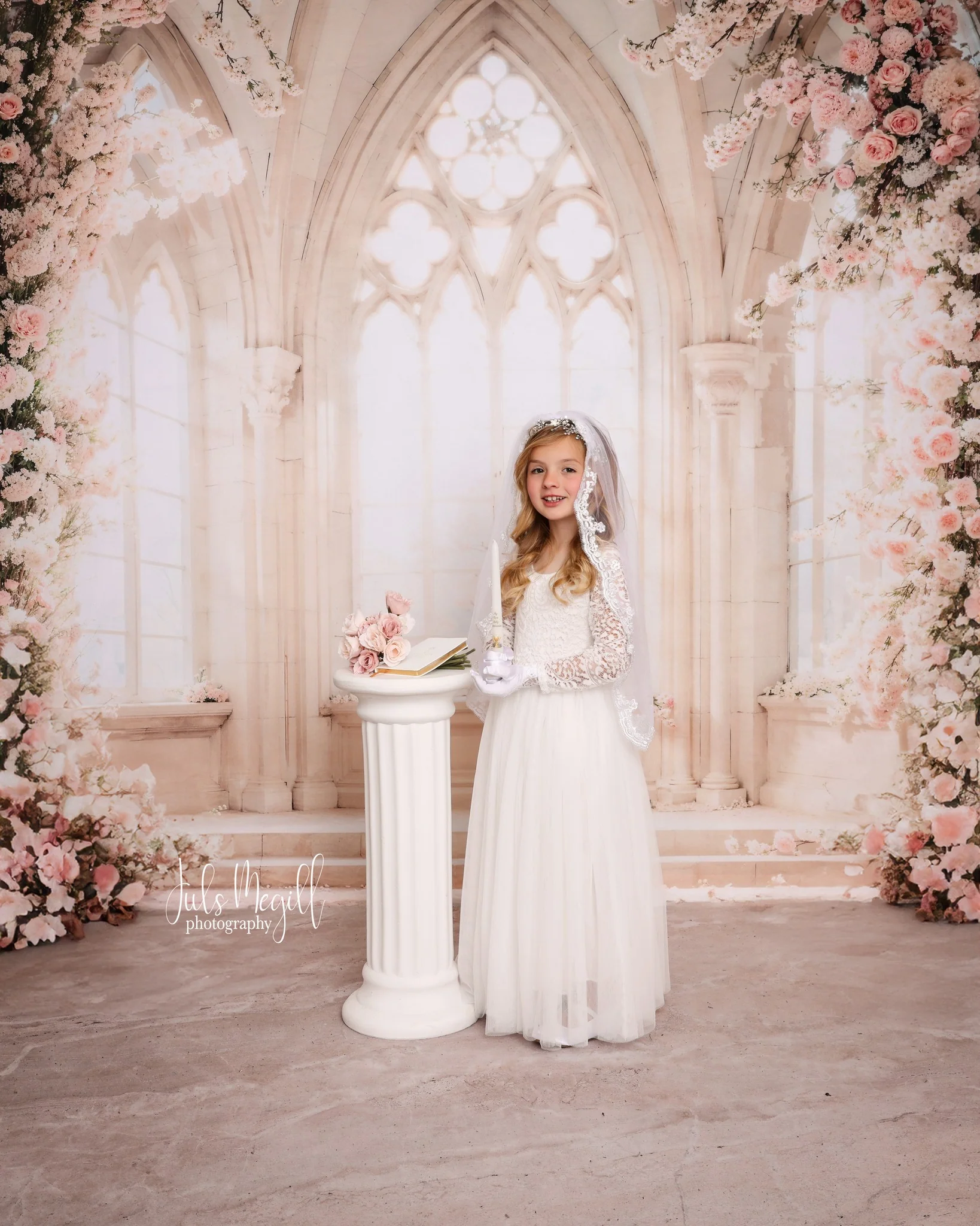 Kate Spring White Flowers Window Room Backdrop Designed by Emetselch - Image 8