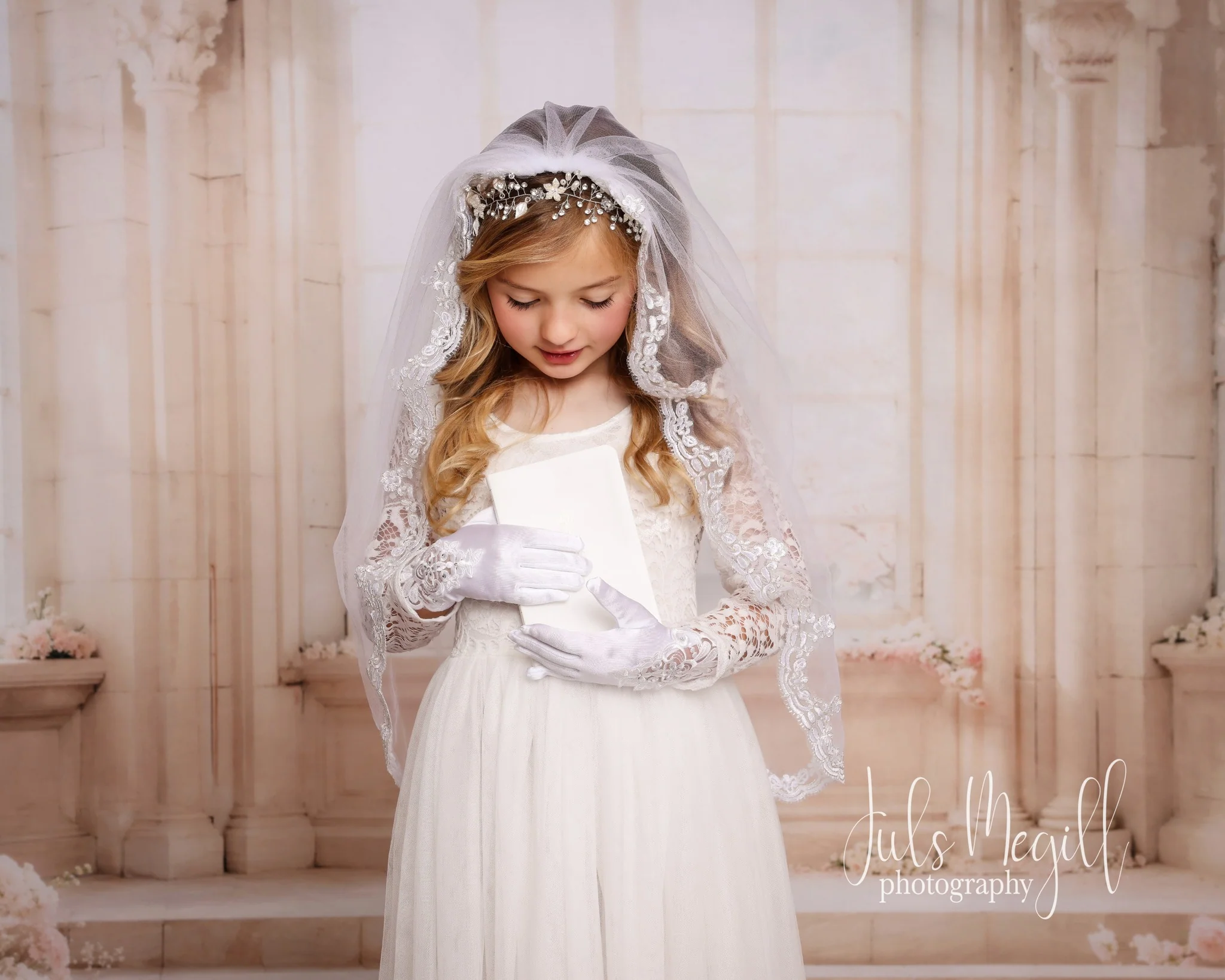 Kate Spring White Flowers Window Room Backdrop Designed by Emetselch - Image 9