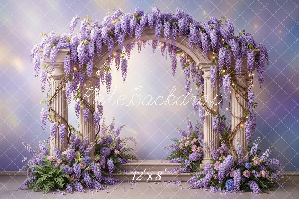 Kate Spring Wisteria Arch Columns Pastel Backdrop Designed by Emetselch - Image 8