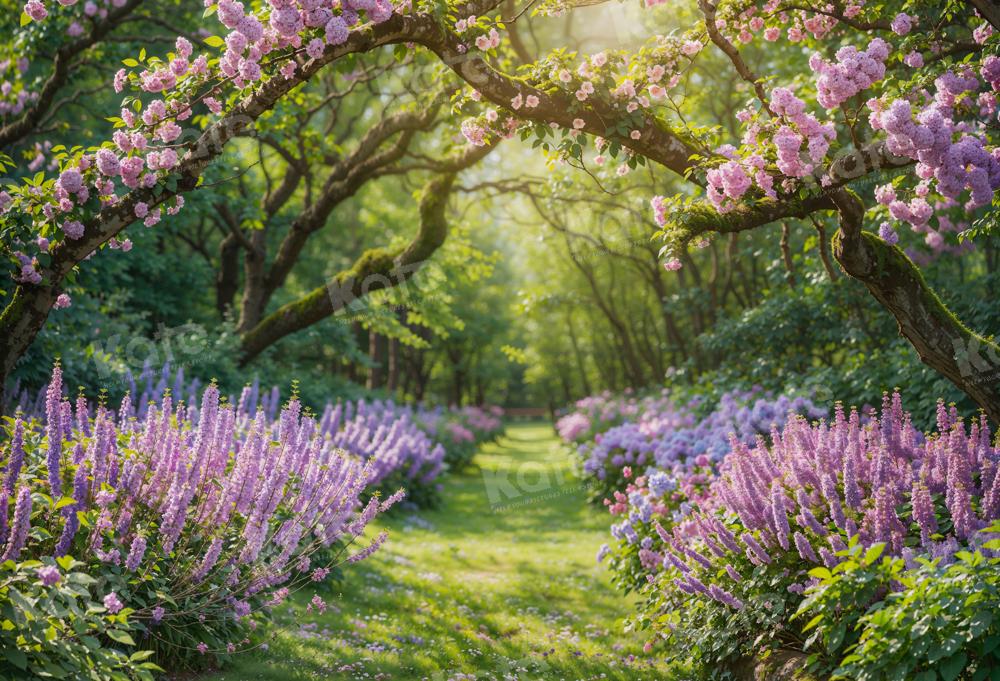 Kate Spring Wisteria Forest Path Backdrop for Photography - Image 2
