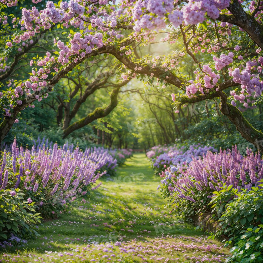 Kate Spring Wisteria Forest Path Backdrop for Photography - Image 4