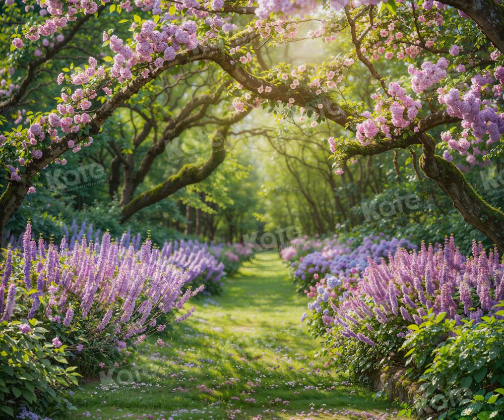 Kate Spring Wisteria Forest Path Backdrop for Photography - Image 6