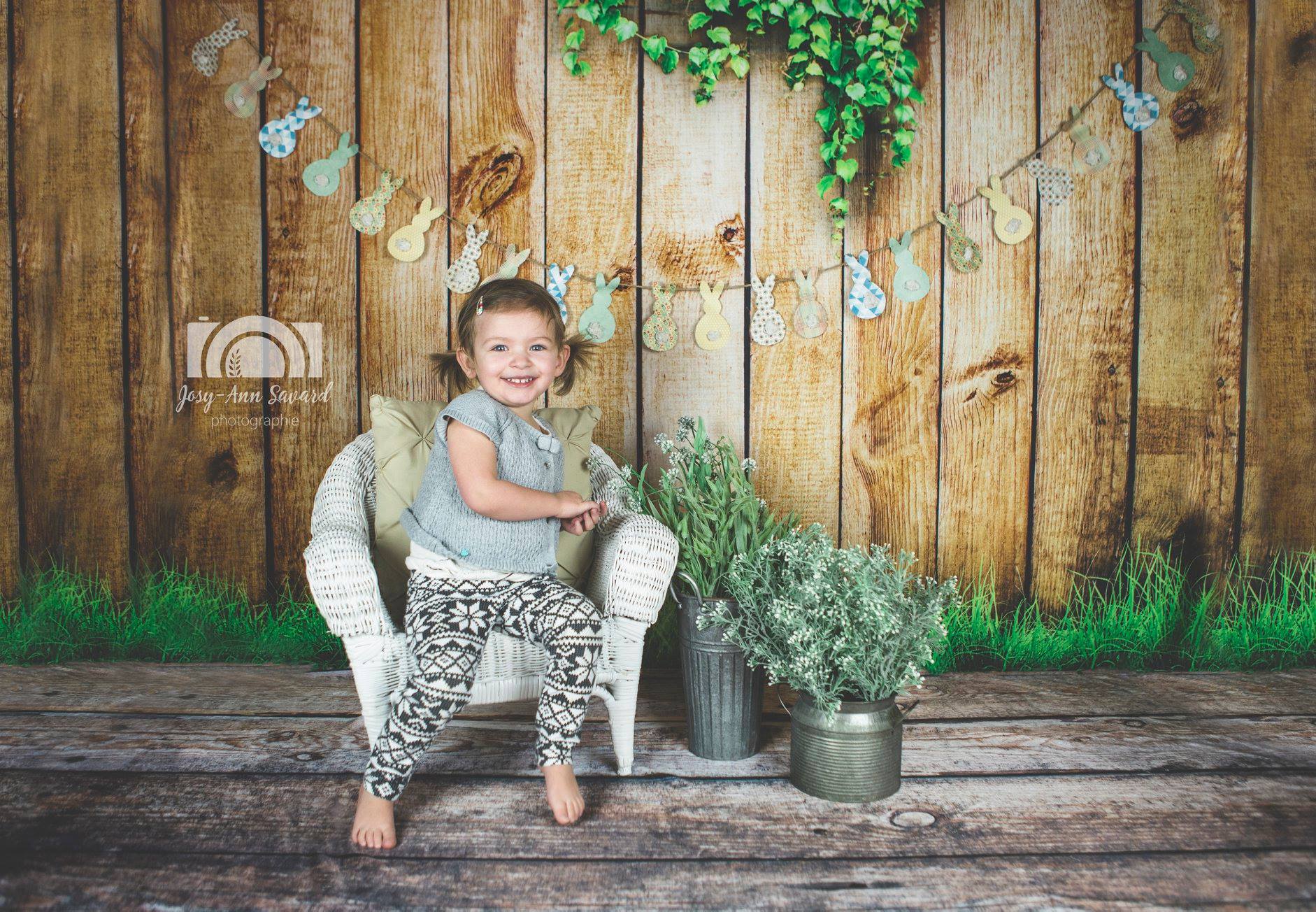 Kate Spring Wooden Backdrop for Easter/Wedding/Newborn - Image 3