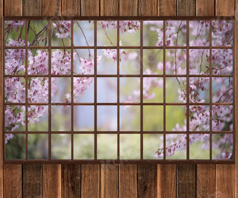 Kate Spring Wooden Room Window Backdrop Designed by Chain Photography - Image 3
