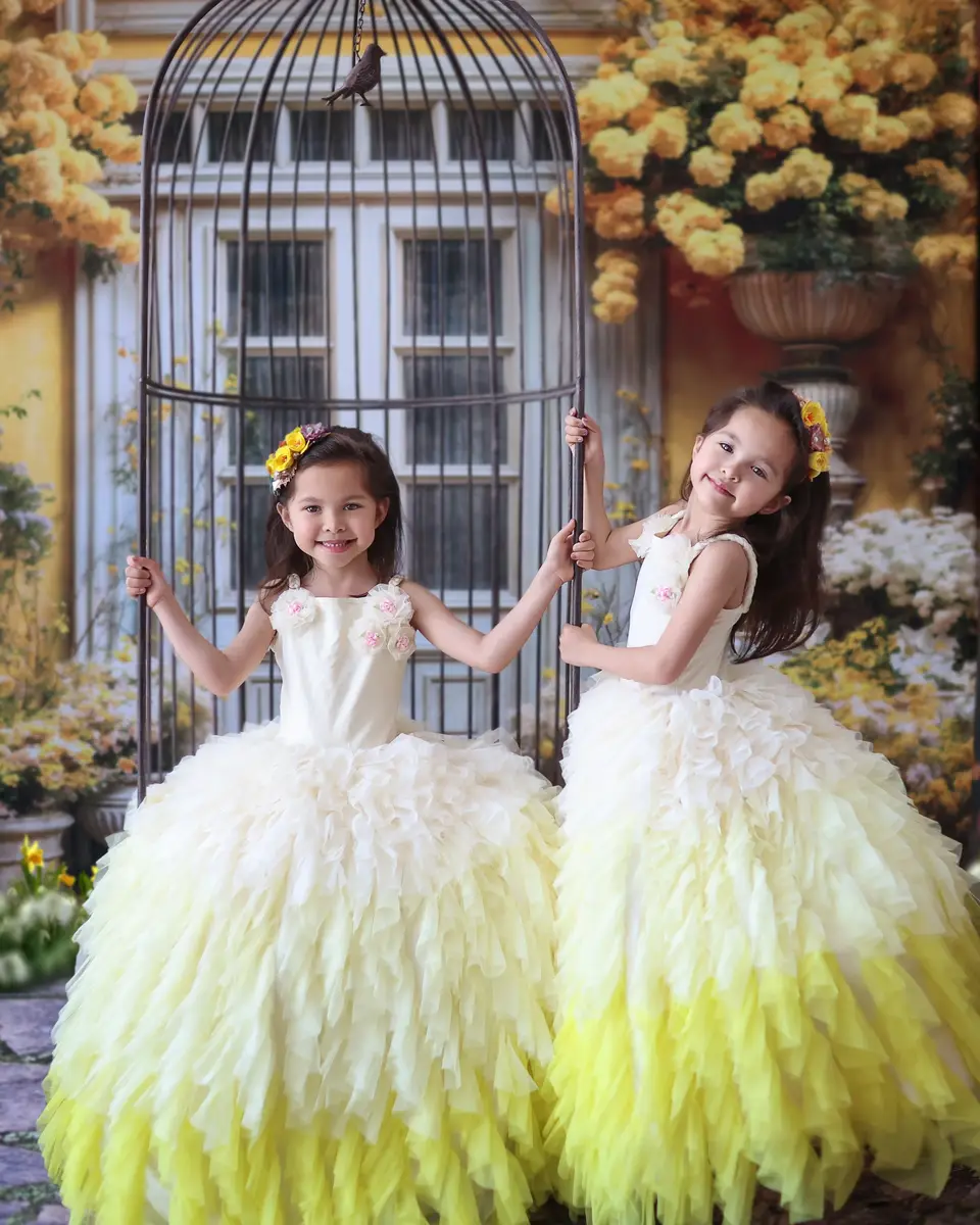 Kate Spring Yellow Flowers Door Backdrop Designed by Emetselch - Image 4