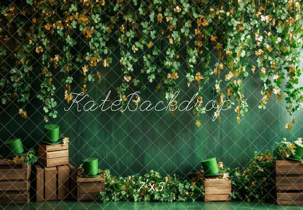 Kate St. Patrick's Day Shamrock Green Backdrop Designed by Patty Robert - Image 2