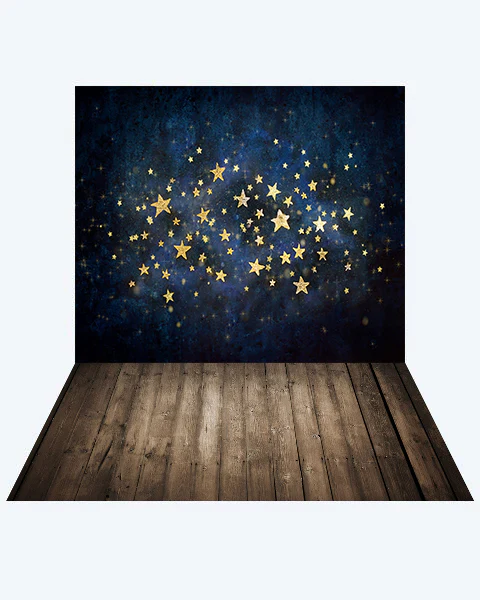 Kate Star Night Children Backdrop + Wood Floor Mat for Photography