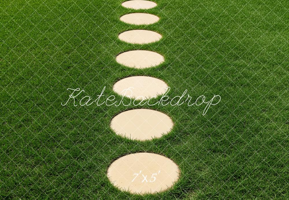 Kate Stepping Stones Grass Path Floor Backdrop Designed by Patty Robert