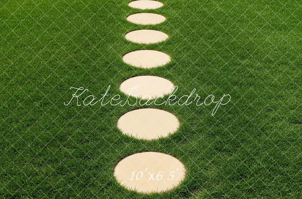 Kate Stepping Stones Green Grass Fleece Backdrop Designed by Patty Robert - Image 2
