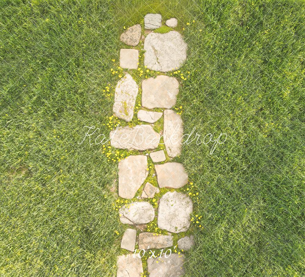 Kate Stone Path Grass Field Backdrop Designed by Kate image - Image 7