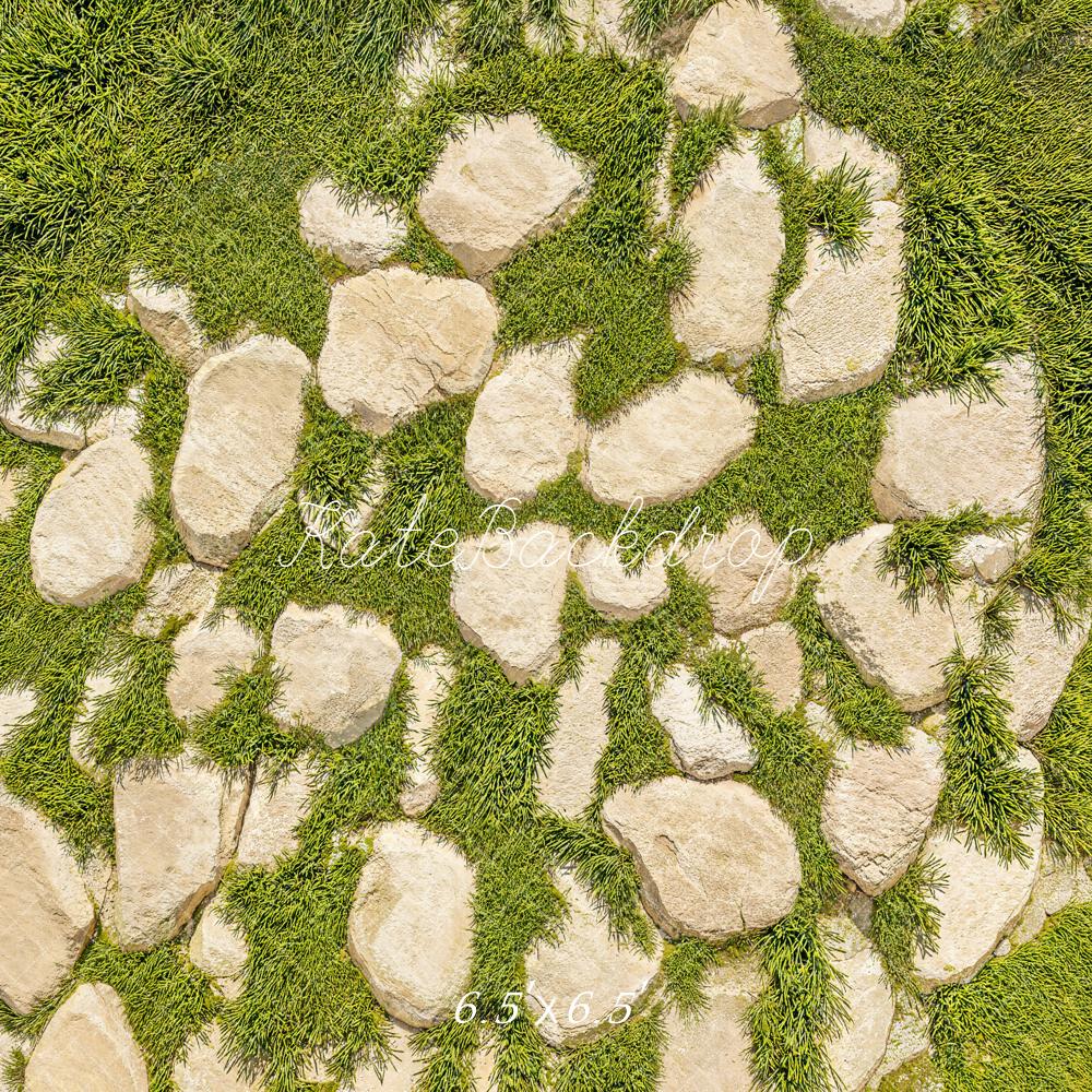 Kate Stone Path Green Grass Floor Backdrop Designed by Kate Image - Image 2