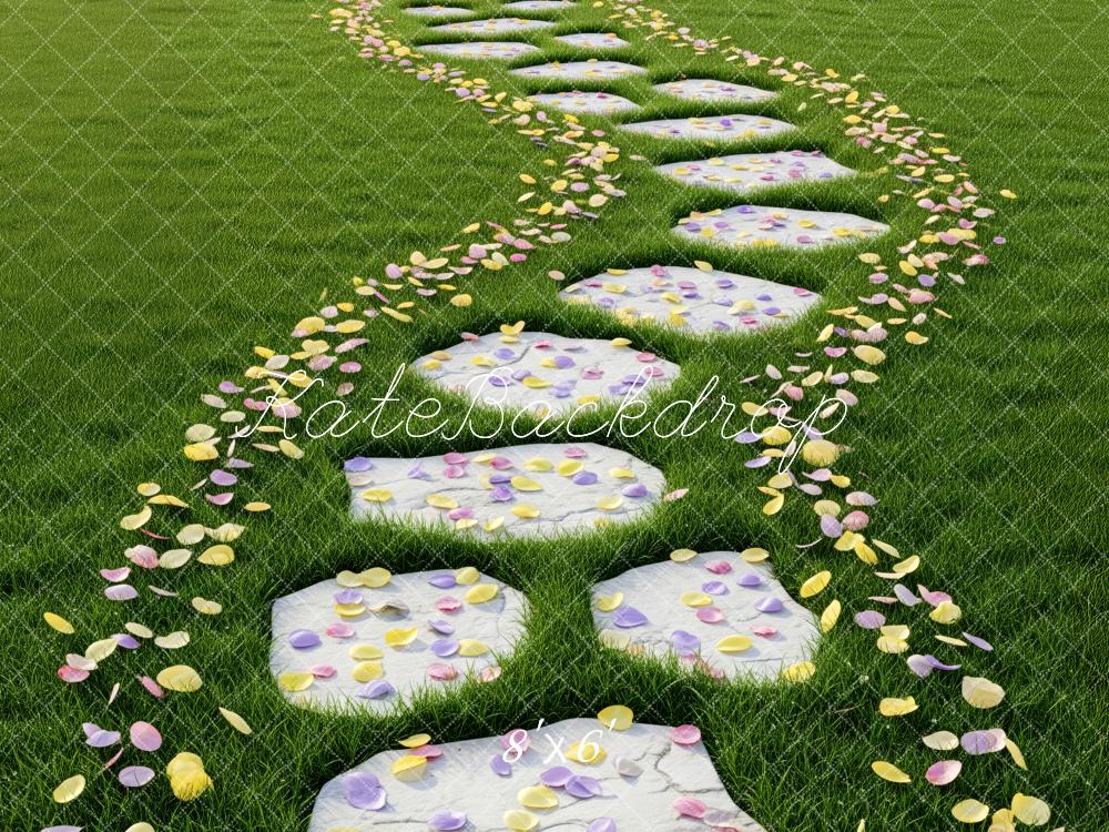 Kate Stone Path Petals Grass Floor Backdrop Designed by Patty Robert - Image 3