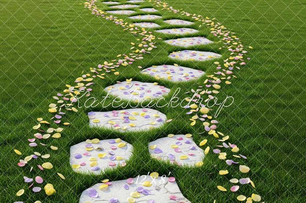 Kate Stone Path Petals Grass Floor Backdrop Designed by Patty Robert - Image 8