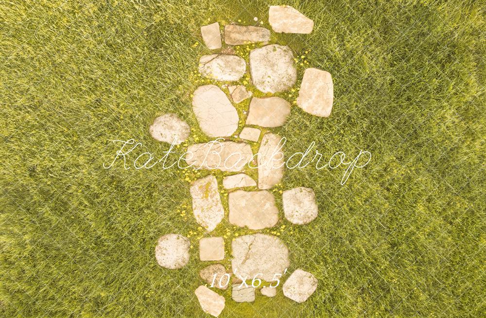 Kate Stone Pathway Grass Field Fleece Backdrop Designed by Kate image - Image 2