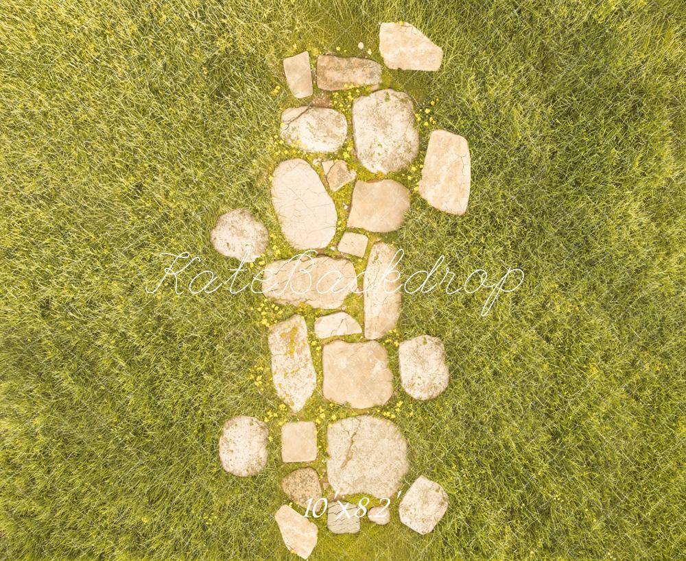Kate Stone Pathway Grass Field Fleece Backdrop Designed by Kate image - Image 3