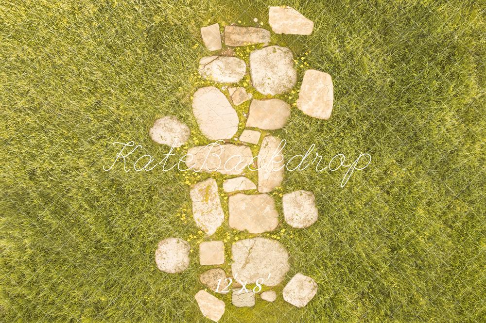 Kate Stone Pathway Grass Field Fleece Backdrop Designed by Kate image - Image 4