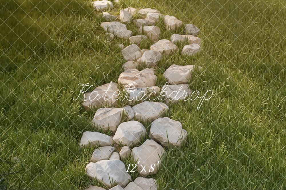 Kate Stone Pathway Grass Field Floor Backdrop Designed by Kate Image - Image 9