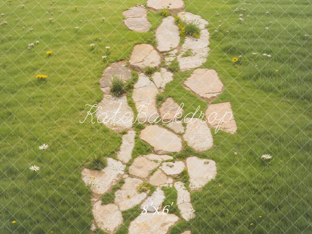 Kate Stone Pathway Green Grass Floor Backdrop Designed by Emetselch - Image 3