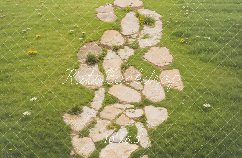 Kate Stone Pathway Green Grass Floor Backdrop Designed by Emetselch - Image 4