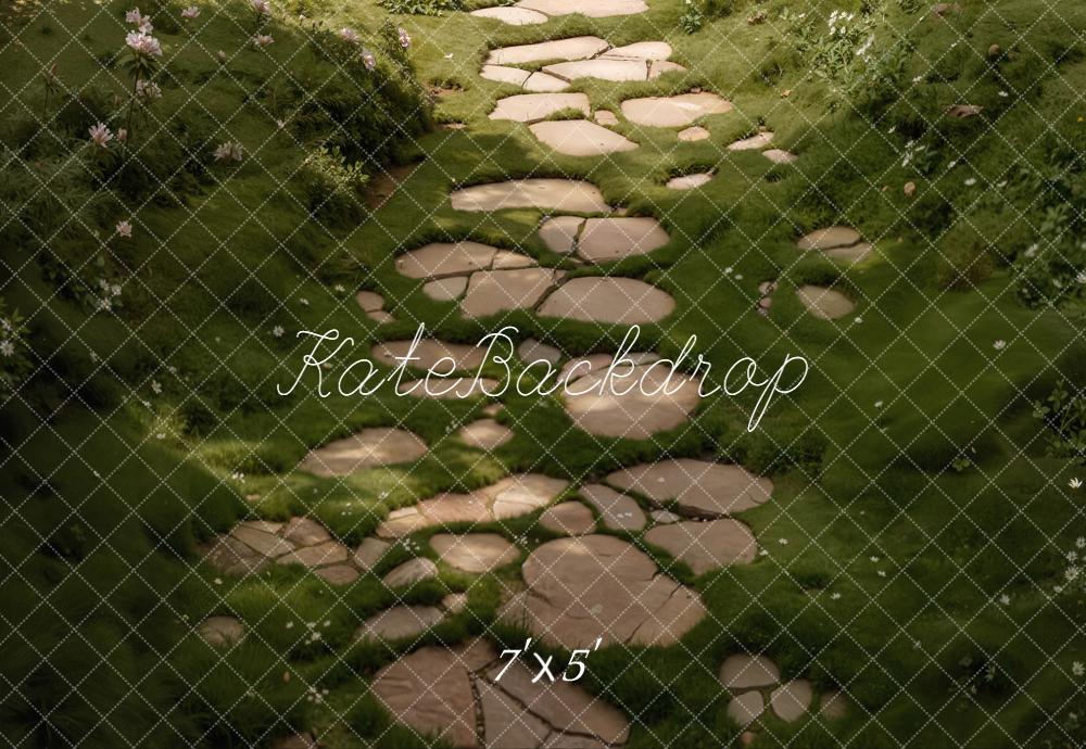 Kate Stone Pathway Green Grass Floor Backdrop Designed by Kate Image