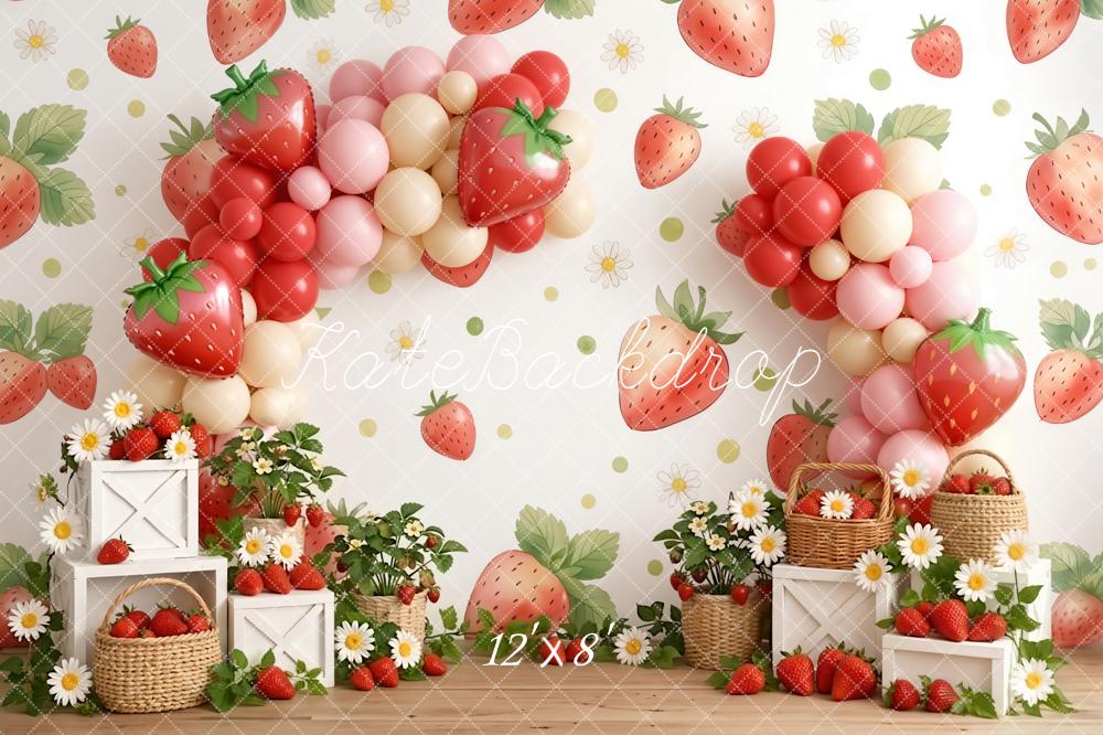 Kate Strawberry Balloon Garland Daisy Backdrop Designed by Emetselch - Image 8