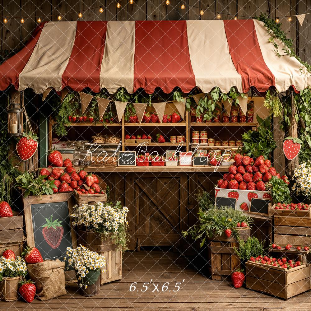 Kate Strawberry Market Stand Rustic Backdrop Designed by Emetselch - Image 3