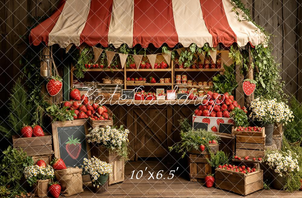 Kate Strawberry Market Stand Rustic Backdrop Designed by Emetselch - Image 5