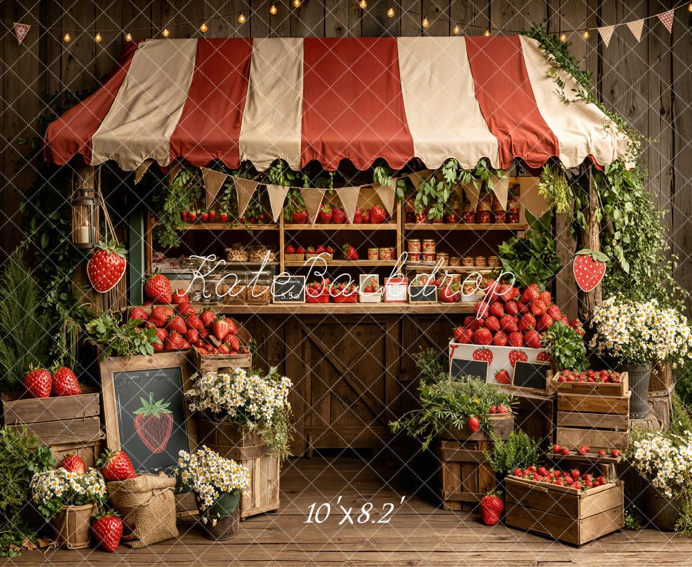 Kate Strawberry Market Stand Rustic Backdrop Designed by Emetselch - Image 7