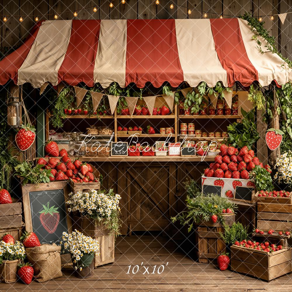 Kate Strawberry Market Stand Rustic Backdrop Designed by Emetselch - Image 8
